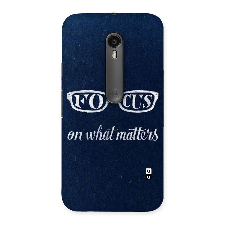 Focus Matters Back Case for Moto G Turbo