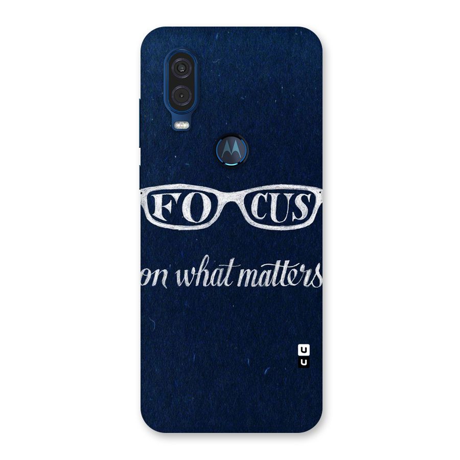 Focus Matters Back Case for Motorola One Vision