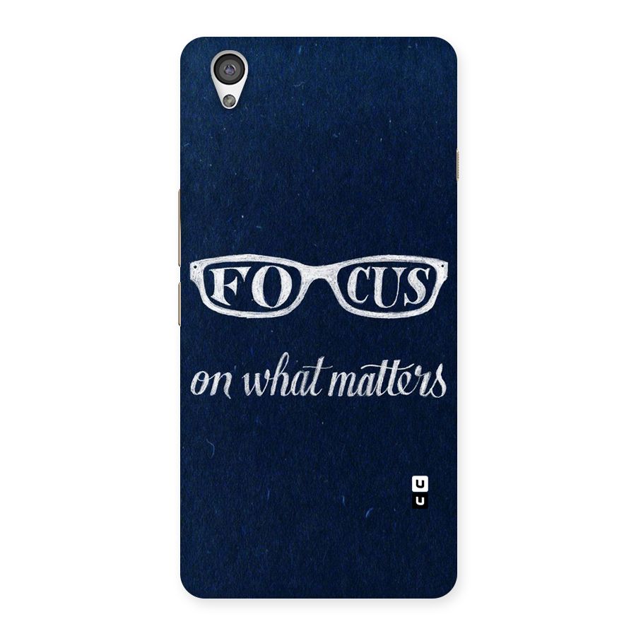 Focus Matters Back Case for OnePlus X