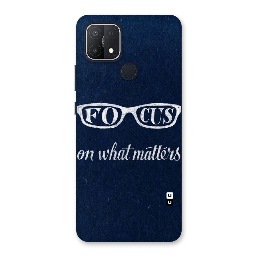 Focus Matters Back Case for Oppo A15s