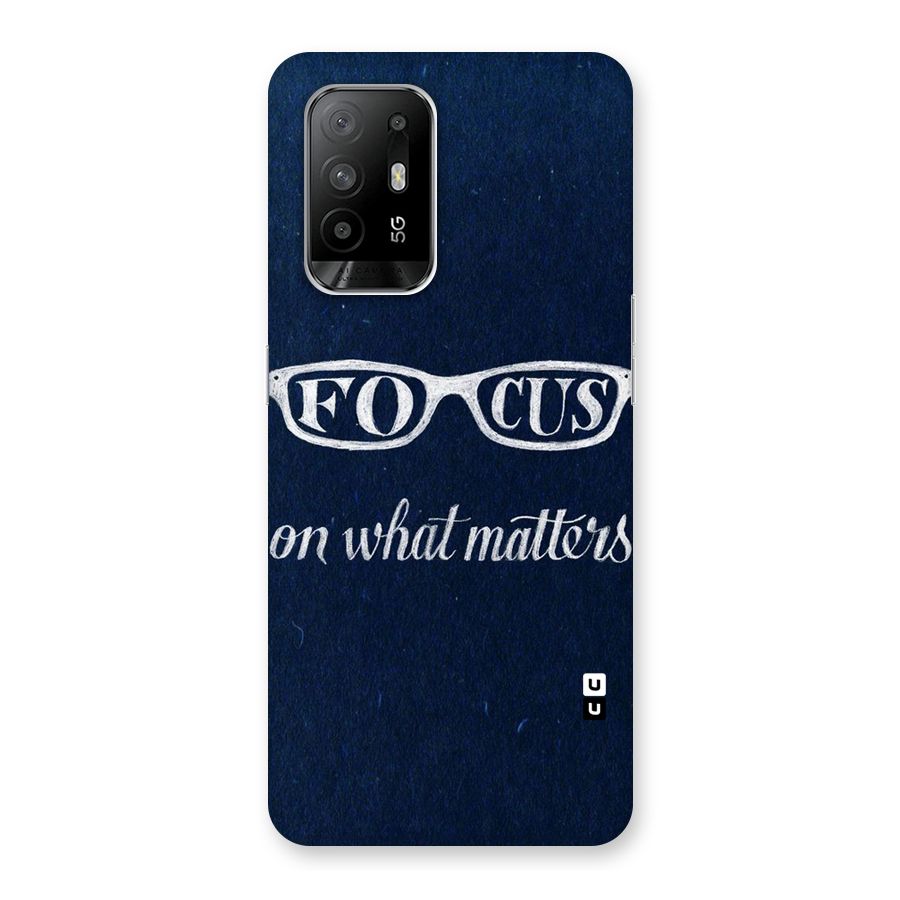 Focus Matters Back Case for Oppo F19 Pro Plus 5G