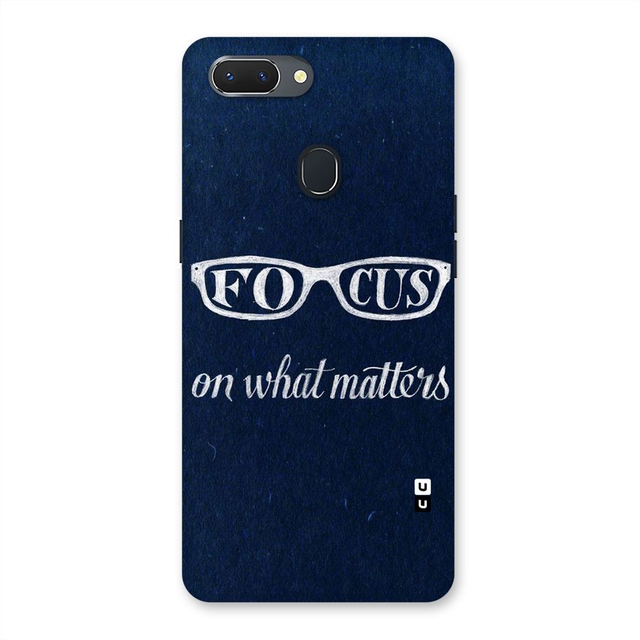 Focus Matters Back Case for Oppo Realme 2