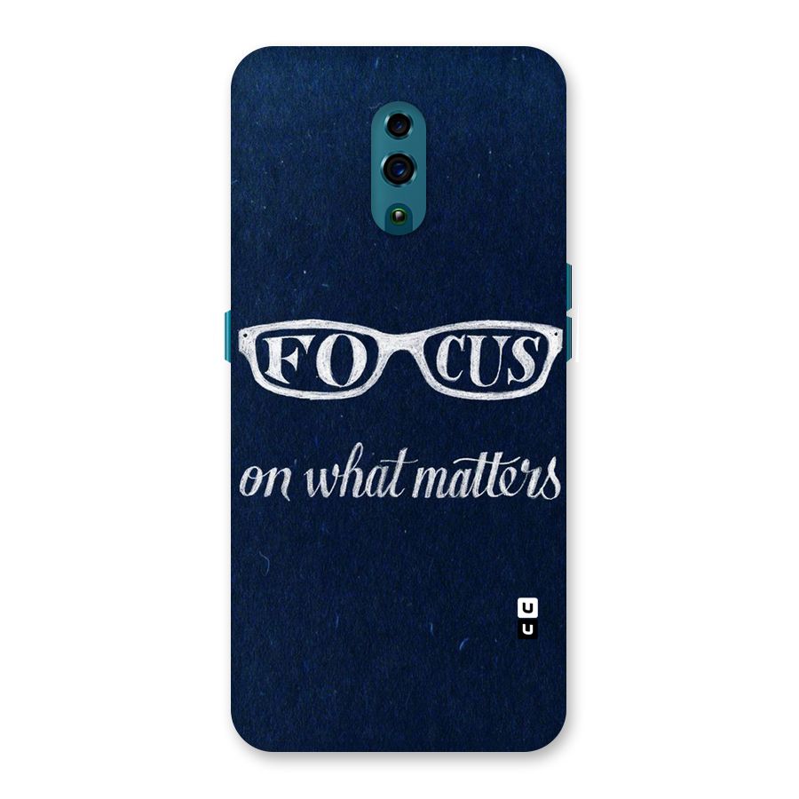 Focus Matters Back Case for Oppo Reno