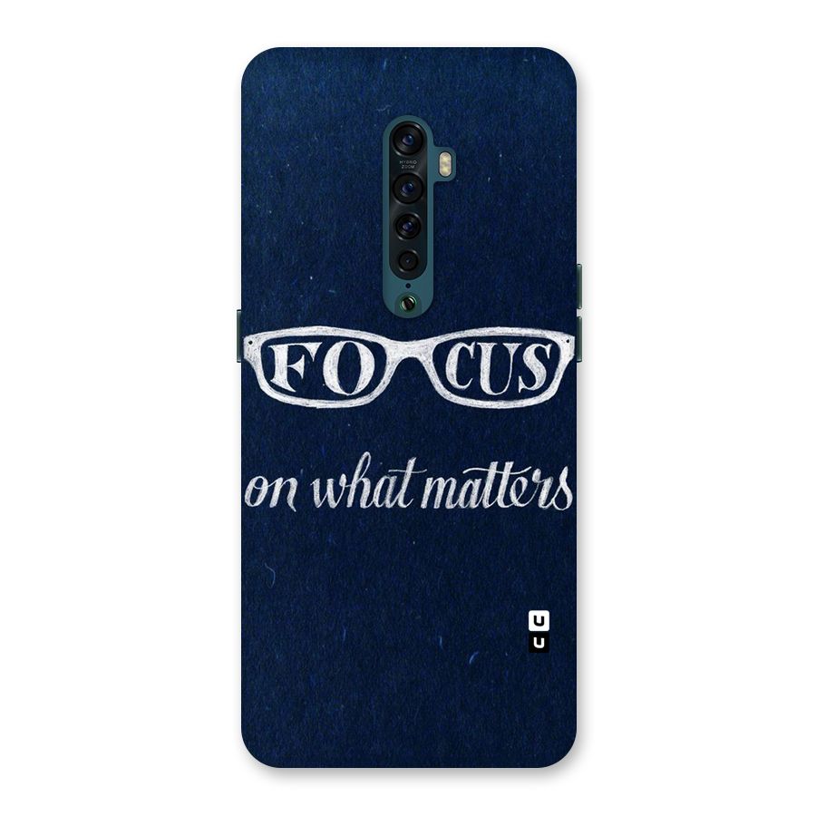 Focus Matters Back Case for Oppo Reno2