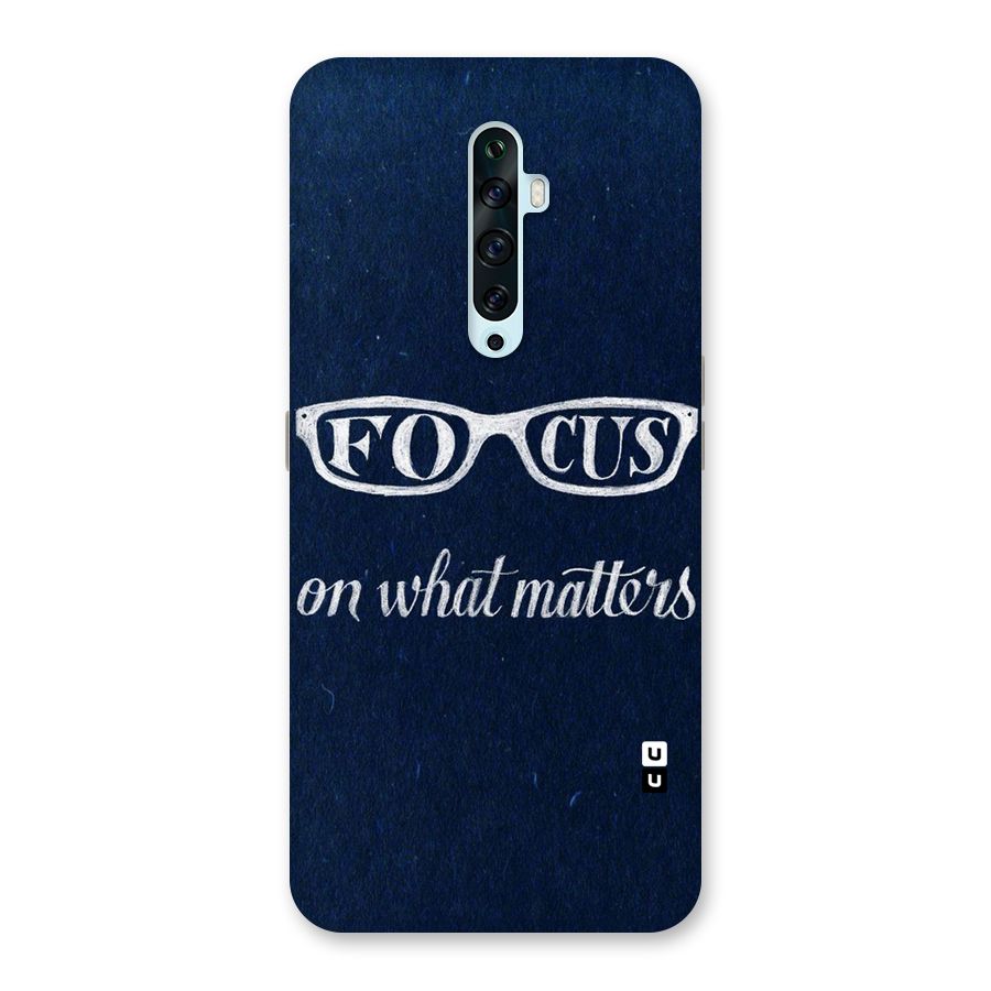 Focus Matters Back Case for Oppo Reno2 Z