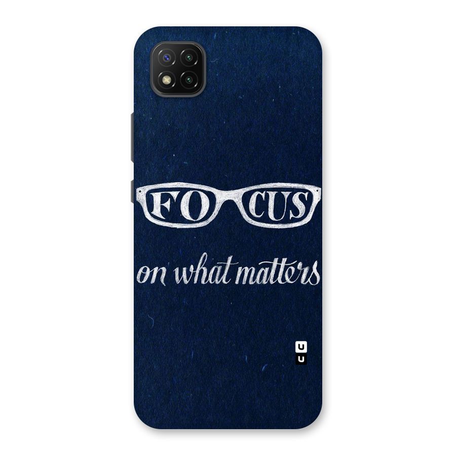 Focus Matters Back Case for Poco C3