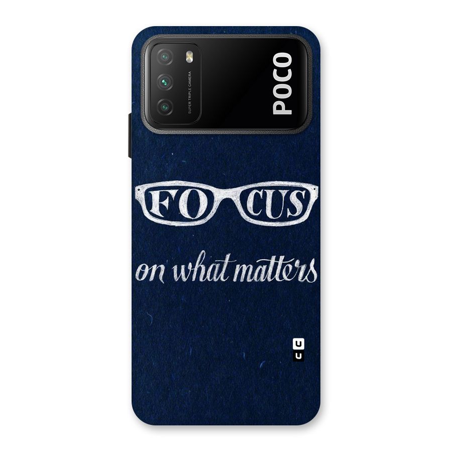 Focus Matters Back Case for Poco M3