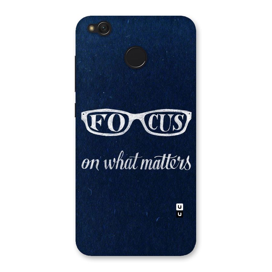 Focus Matters Back Case for Redmi 4