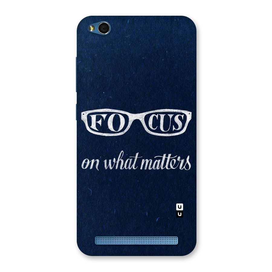 Focus Matters Back Case for Redmi 5A