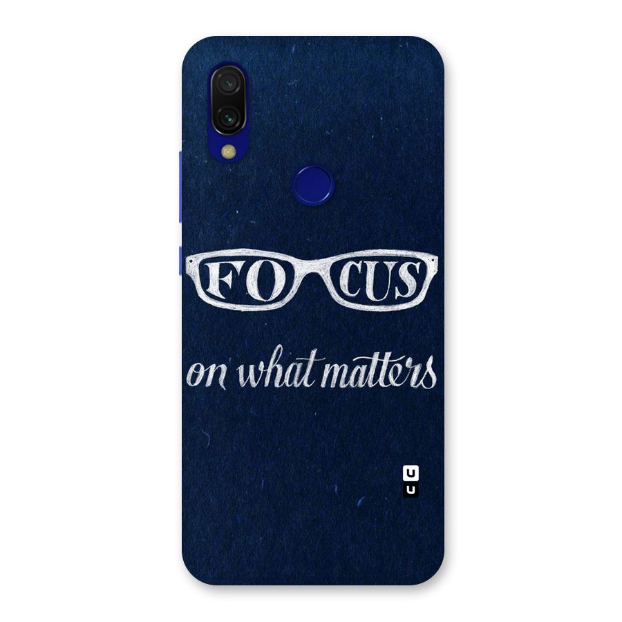 Focus Matters Back Case for Redmi 7