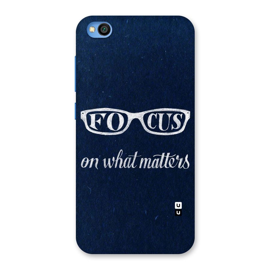 Focus Matters Back Case for Redmi Go