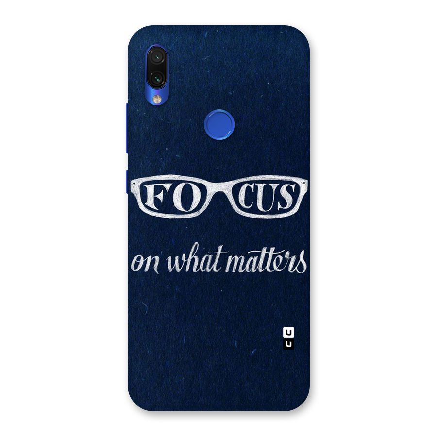 Focus Matters Back Case for Redmi Note 7S