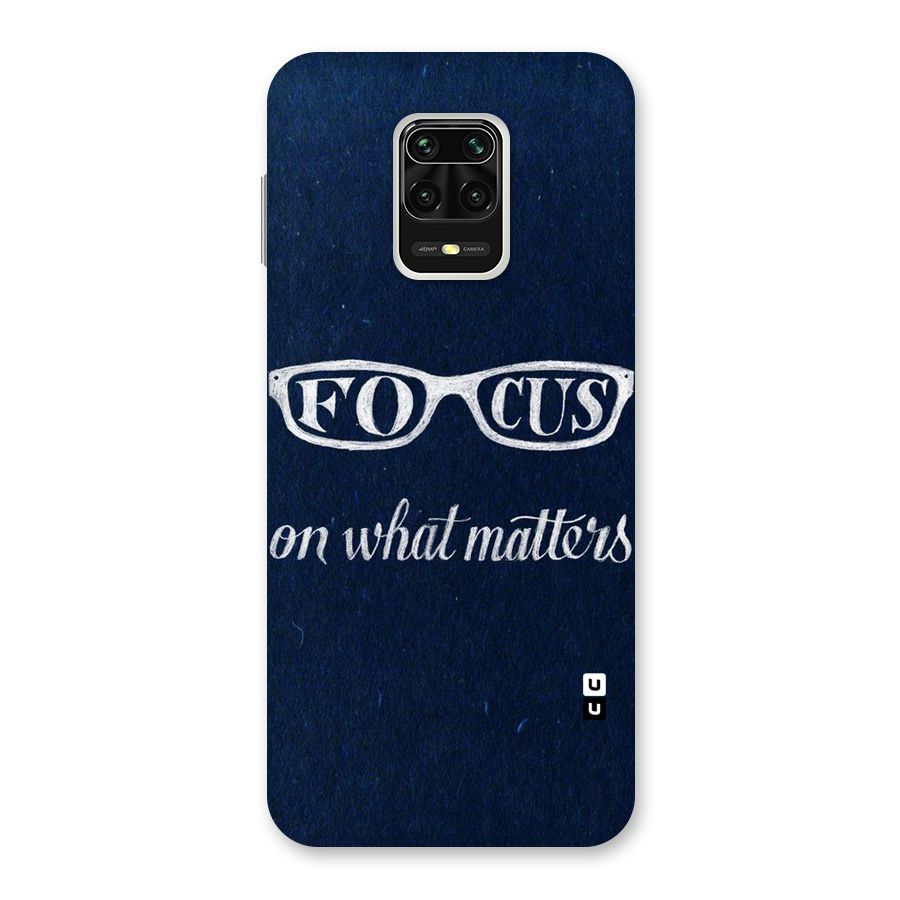Focus Matters Back Case for Redmi Note 9 Pro Max