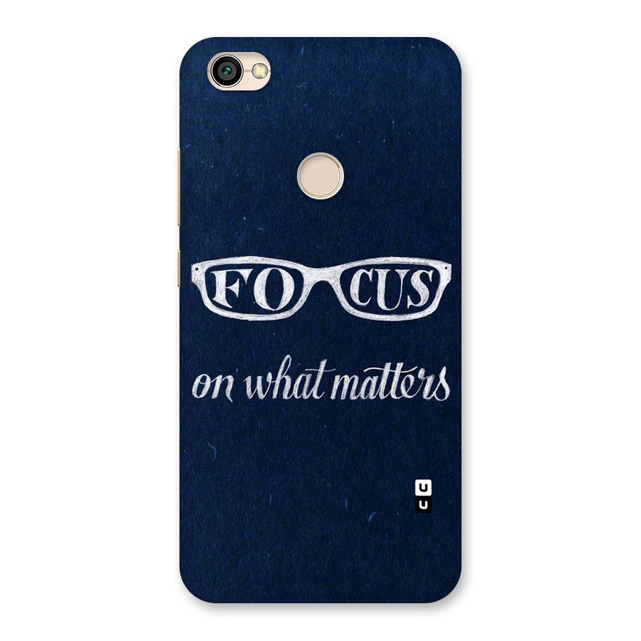 Focus Matters Back Case for Redmi Y1 2017