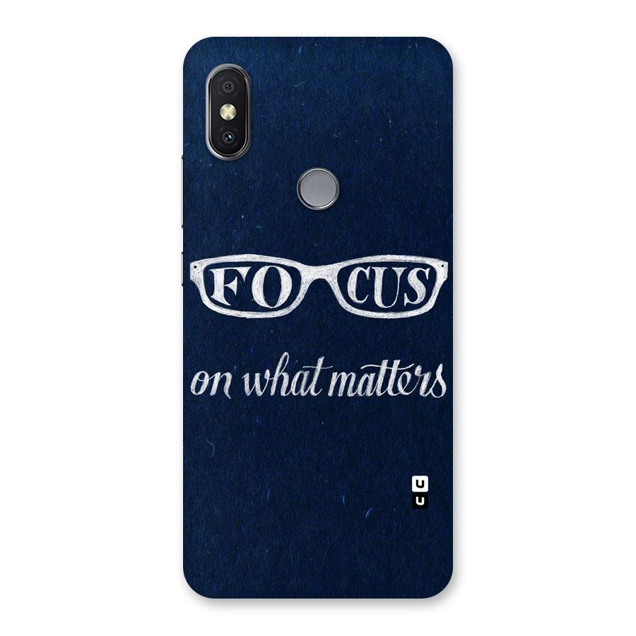 Focus Matters Back Case for Redmi Y2
