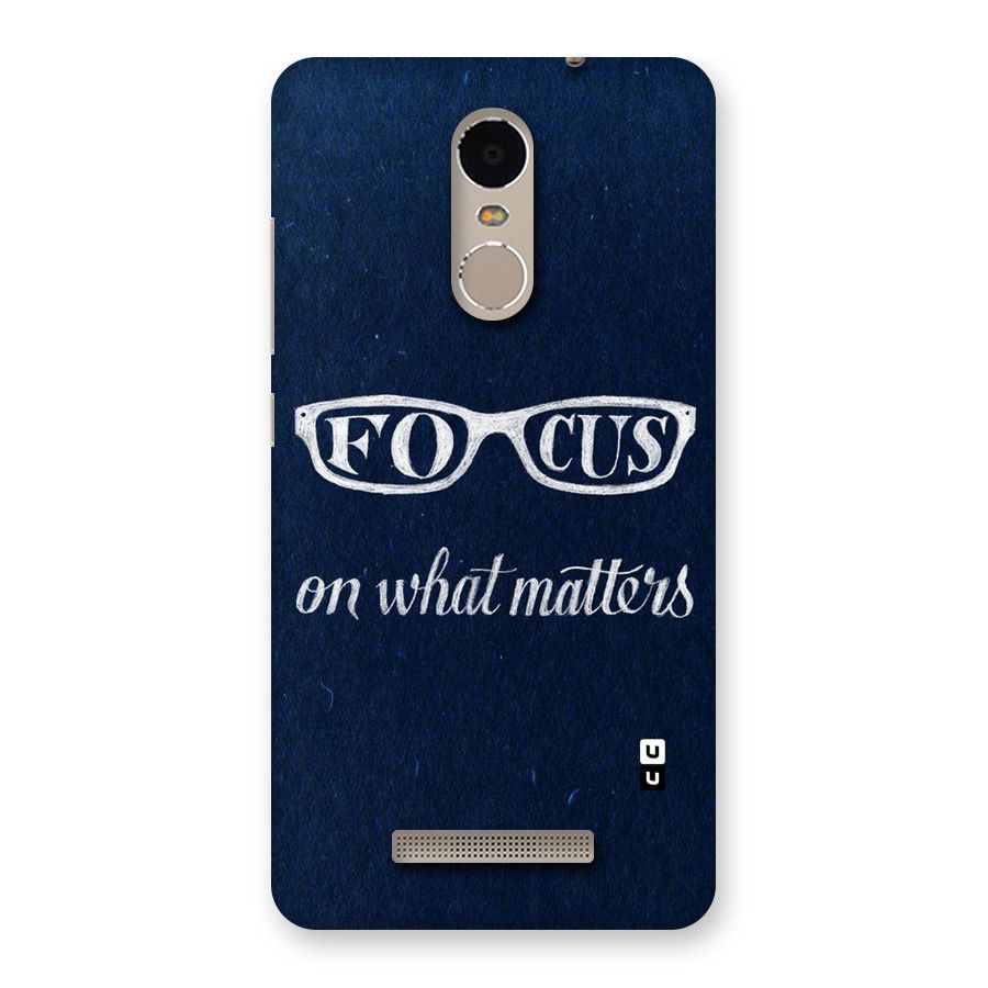 Focus Matters Back Case for Xiaomi Redmi Note 3