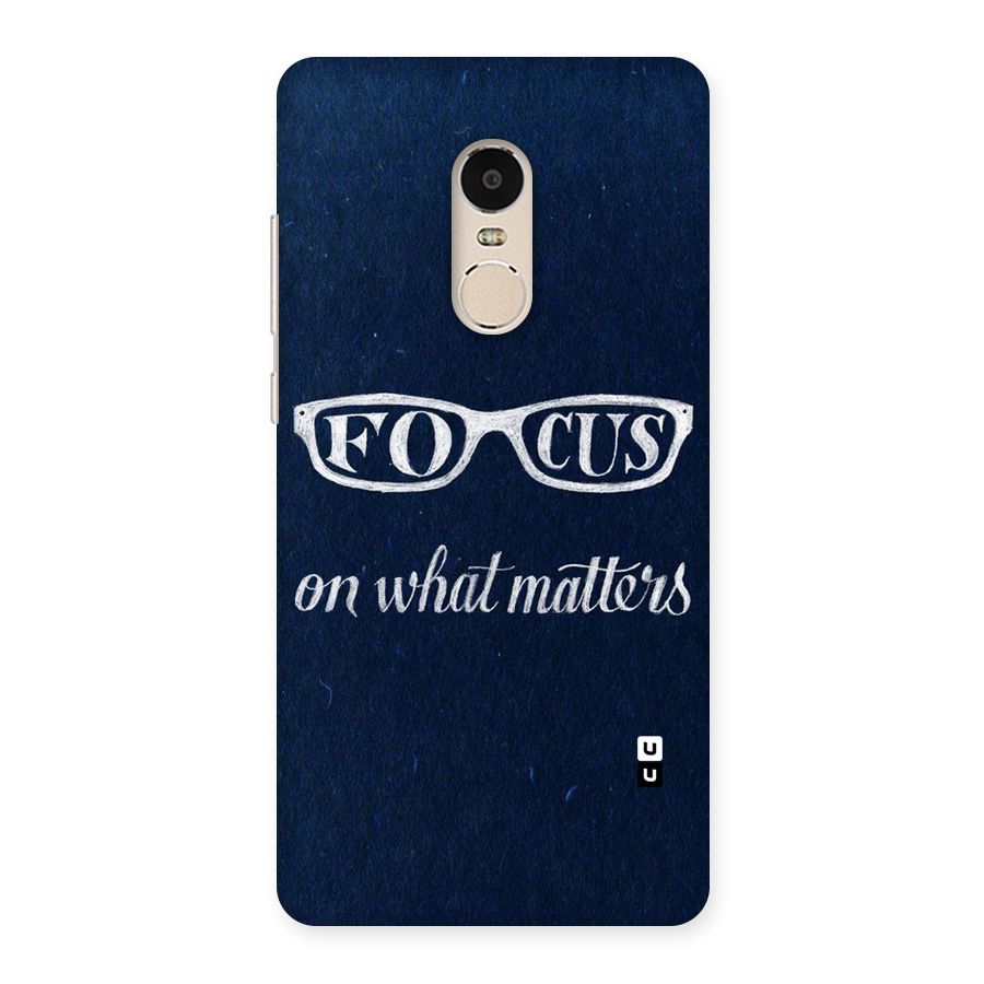 Focus Matters Back Case for Xiaomi Redmi Note 4