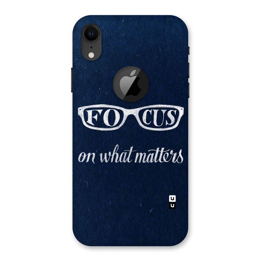 Focus Matters Back Case for iPhone XR Logo Cut