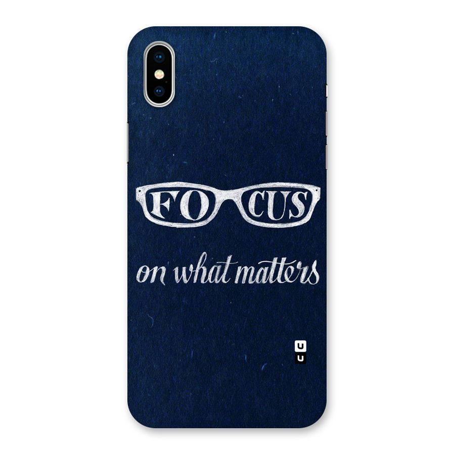 Focus Matters Back Case for iPhone XS