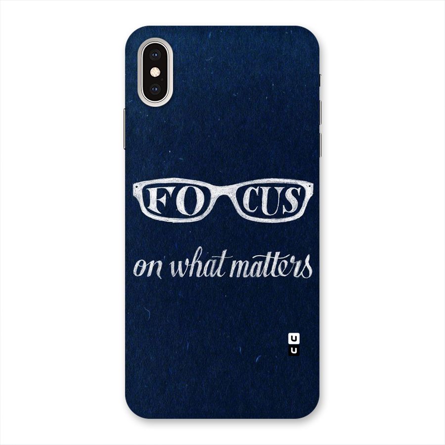 Focus Matters Back Case for iPhone XS Max