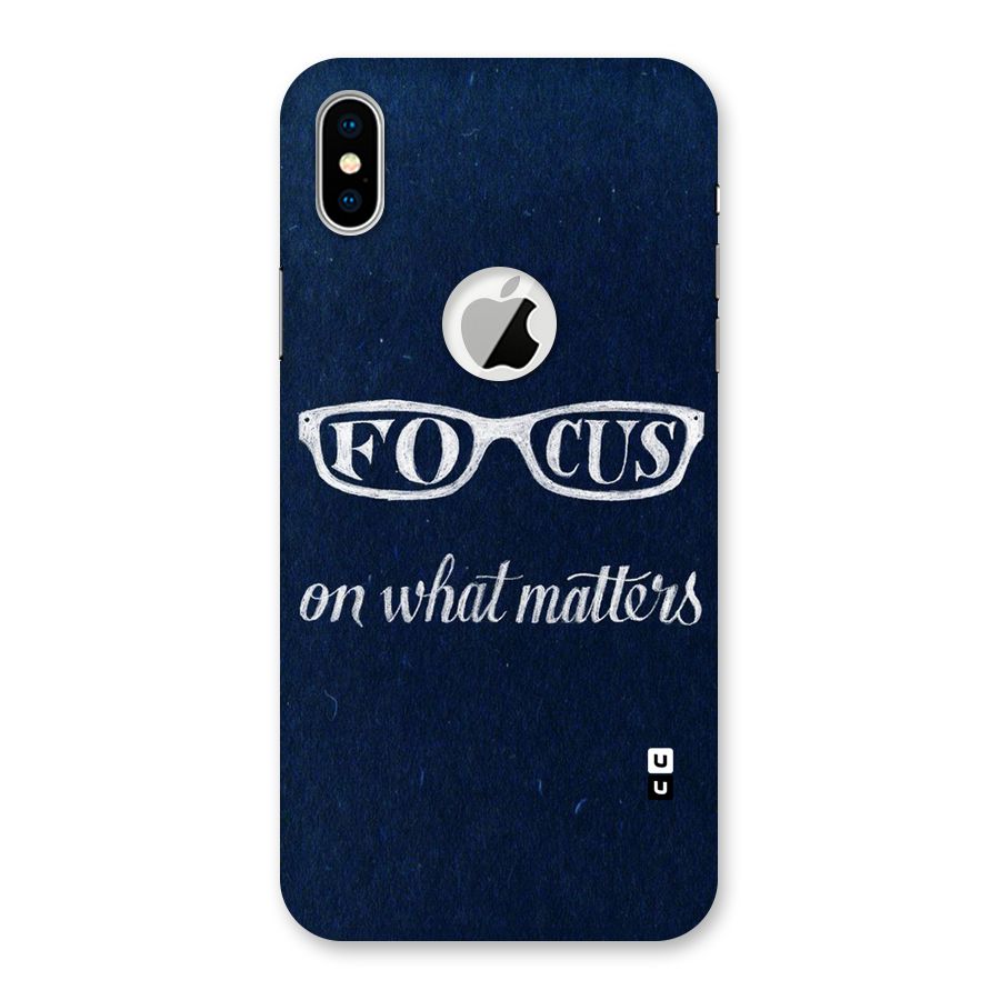 Focus Matters Back Case for iPhone X Logo Cut