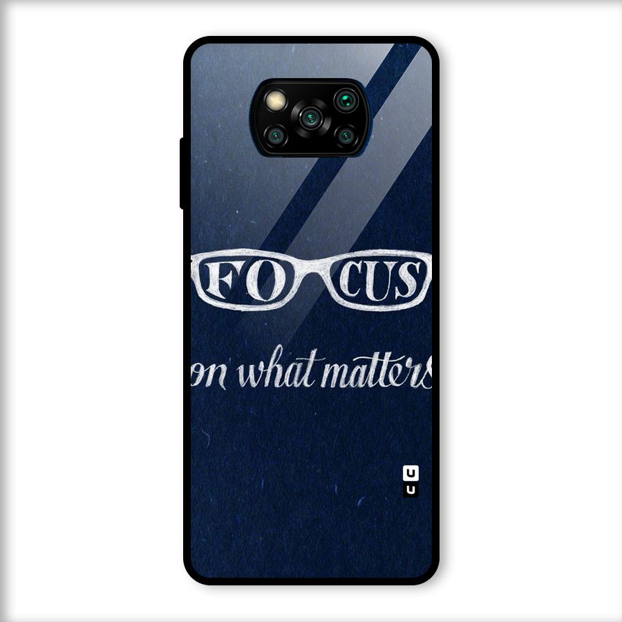 Focus Matters Glass Back Case for Poco X3