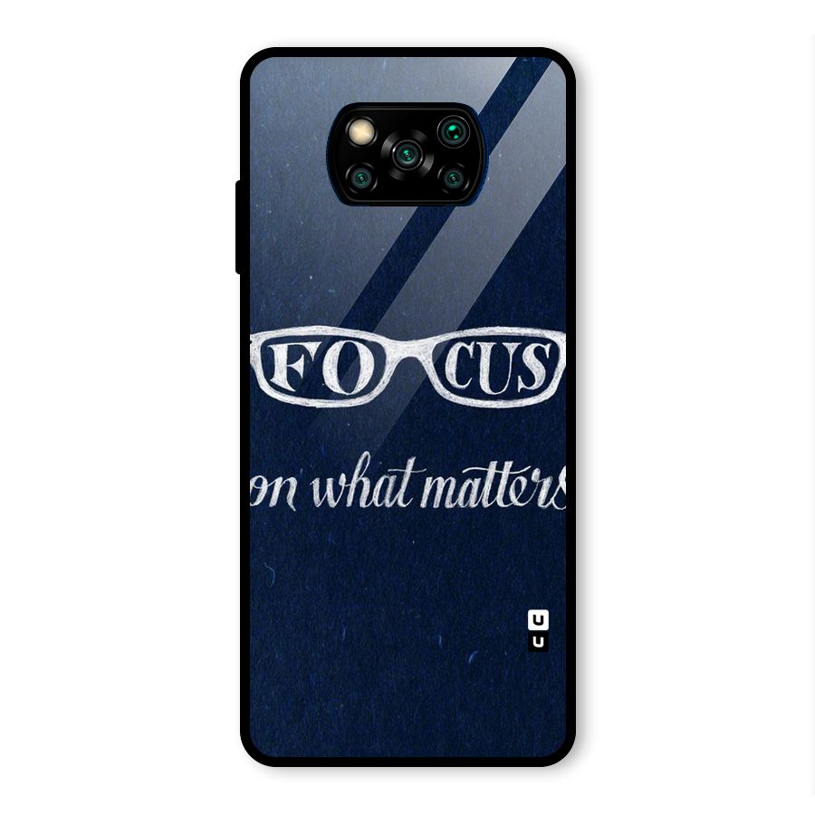 Focus Matters Glass Back Case for Poco X3 Pro