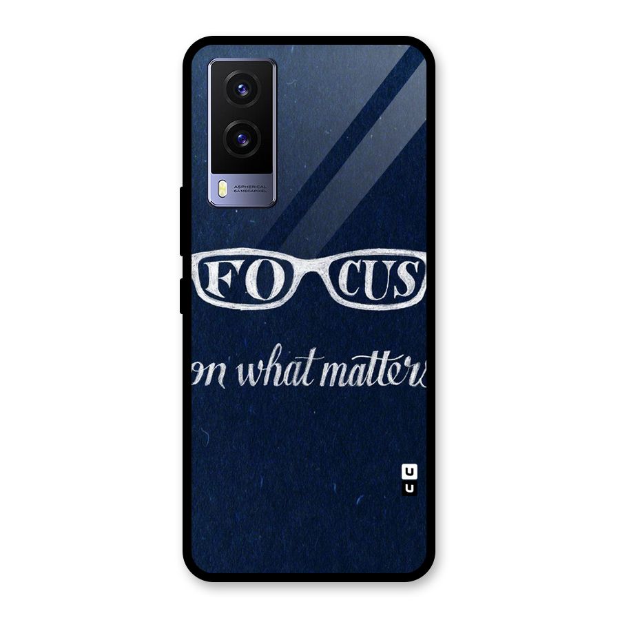 Focus Matters Glass Back Case for Vivo V21e 5G