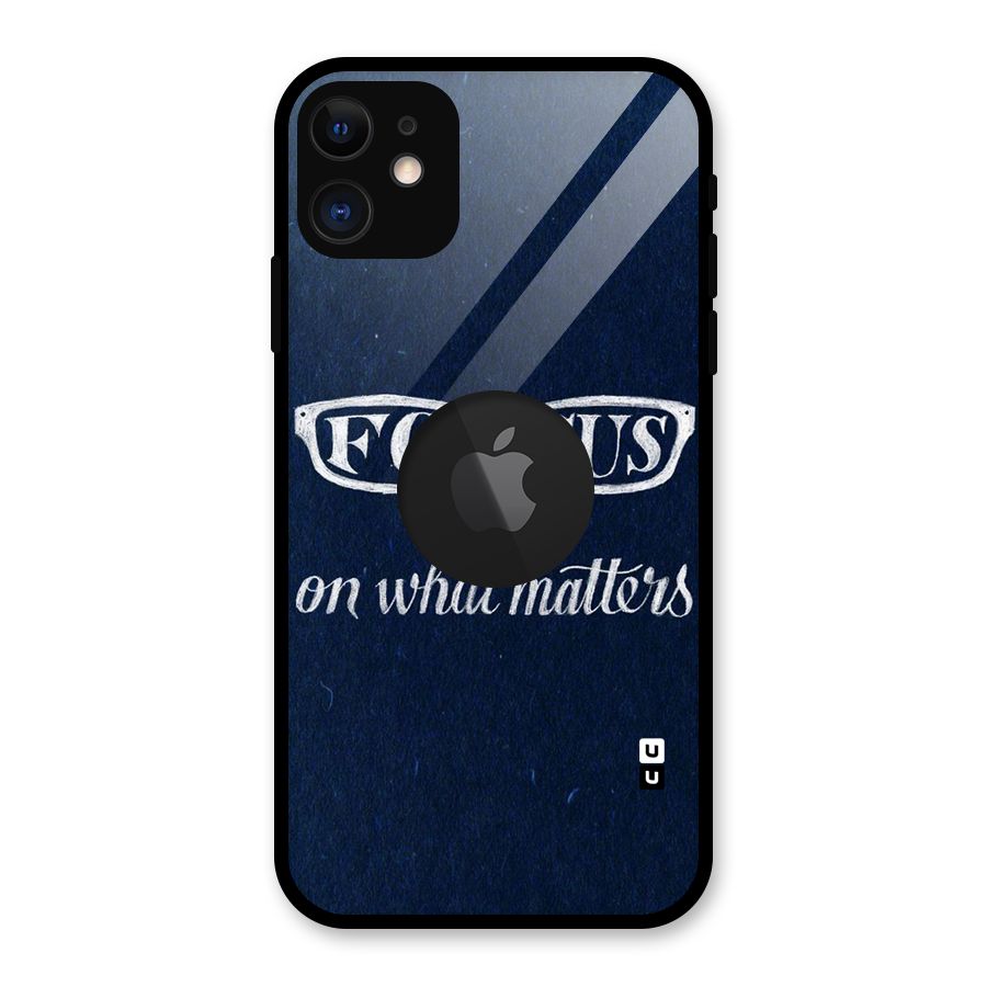Focus Matters Glass Back Case for iPhone 11 Logo Cut