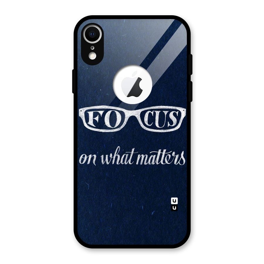 Focus Matters Glass Back Case for iPhone XR Logo Cut