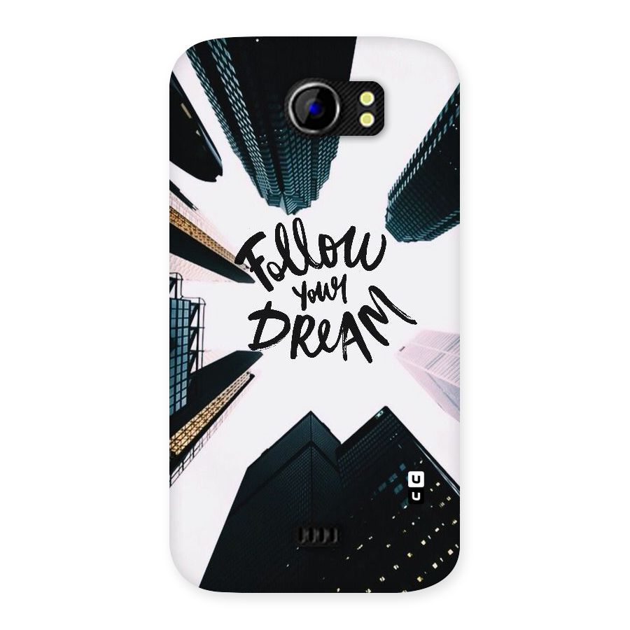 Follow Dream Back Case for Micromax Canvas 2 A110