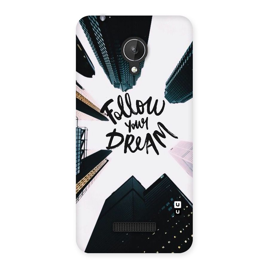 Follow Dream Back Case for Micromax Canvas Spark Q380