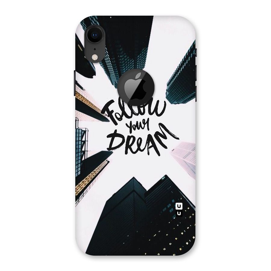Follow Dream Back Case for iPhone XR Logo Cut