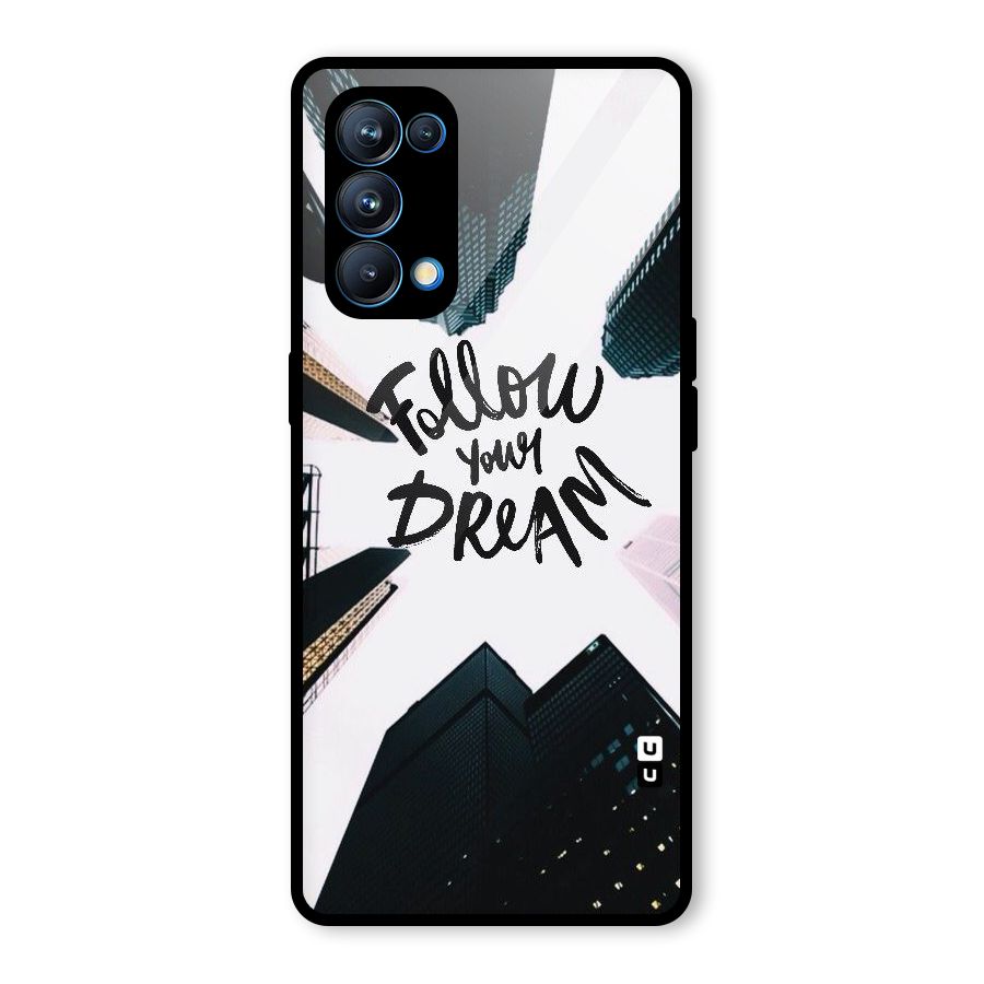 Follow Dream Glass Back Case for Oppo Reno5 Pro 5G