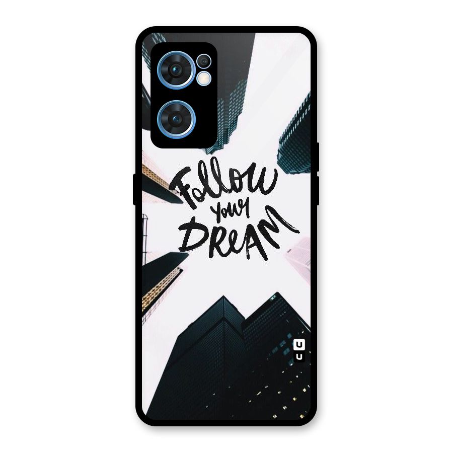 Follow Dream Glass Back Case for Oppo Reno7 5G