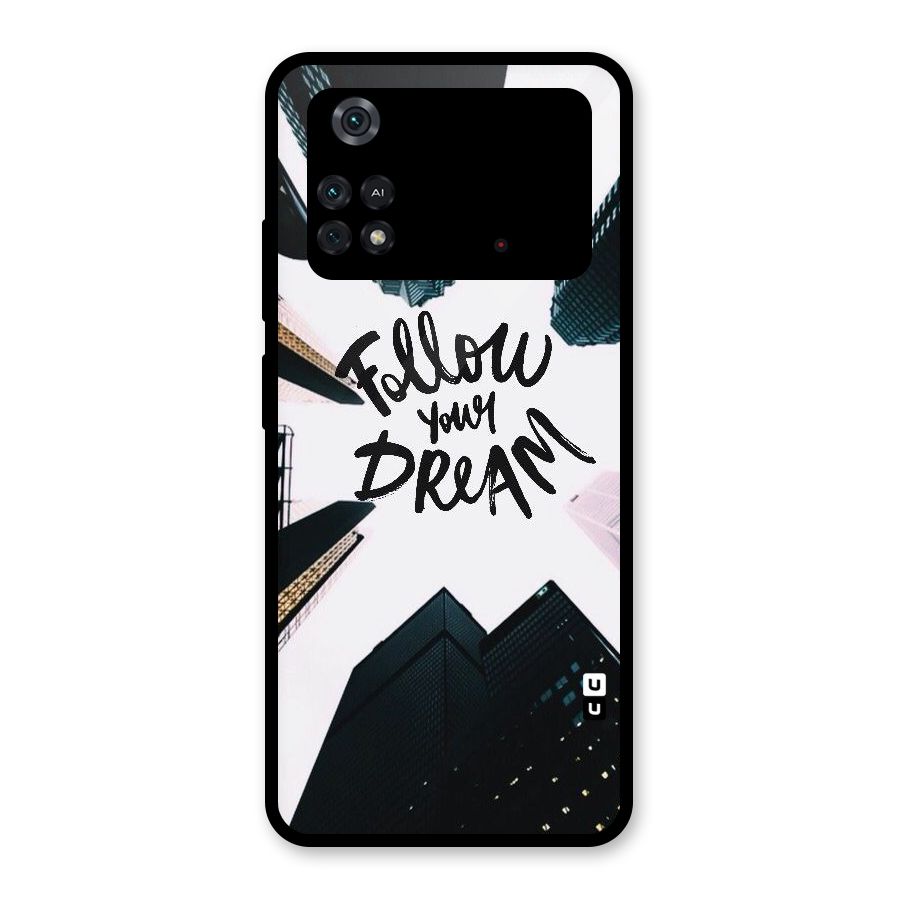 Follow Dream Glass Back Case for Poco M4 Pro 4G