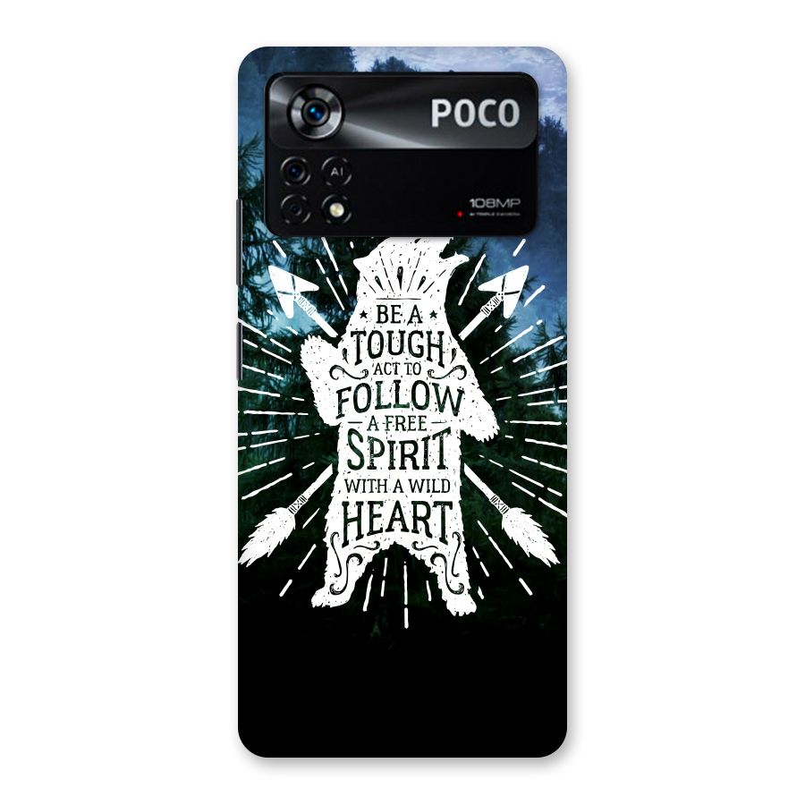 Follow Spirit Heart Back Case for Poco X4 Pro 5G