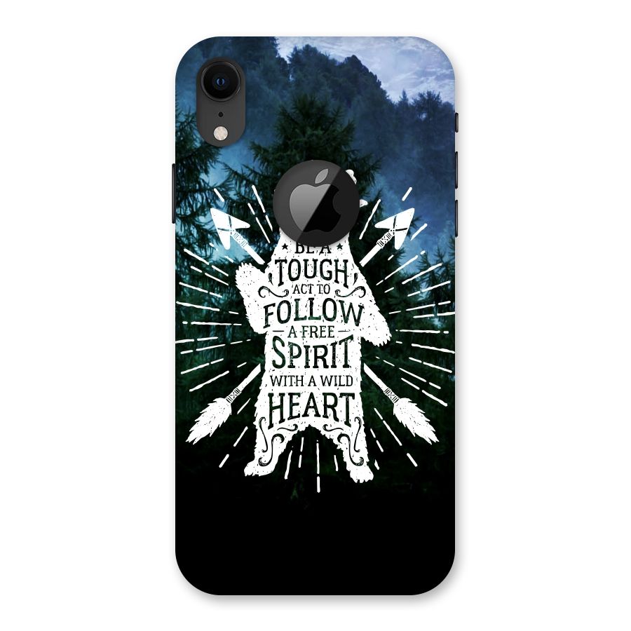 Follow Spirit Heart Back Case for iPhone XR Logo Cut