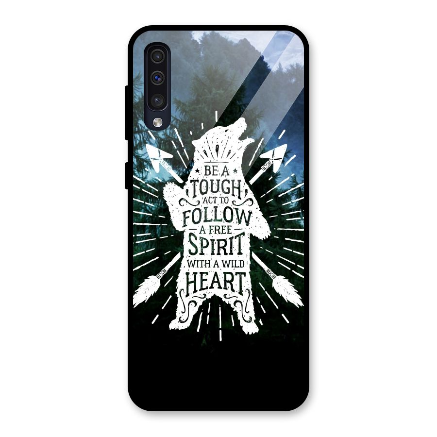 Follow Spirit Heart Glass Back Case for Galaxy A30s