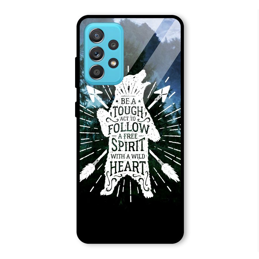 Follow Spirit Heart Glass Back Case for Galaxy A52