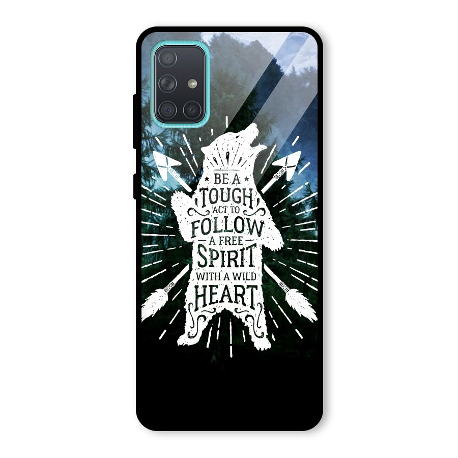 Follow Spirit Heart Glass Back Case for Galaxy A71