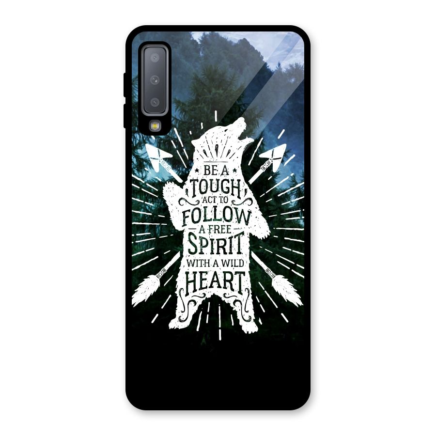 Follow Spirit Heart Glass Back Case for Galaxy A7 (2018)