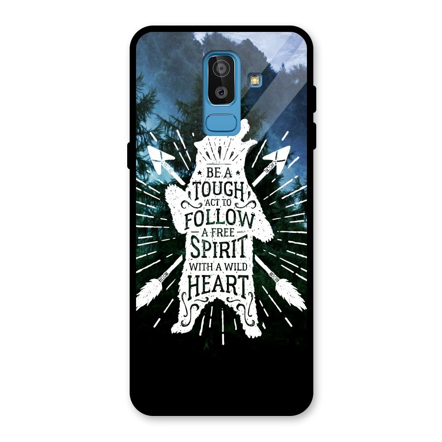 Follow Spirit Heart Glass Back Case for Galaxy J8