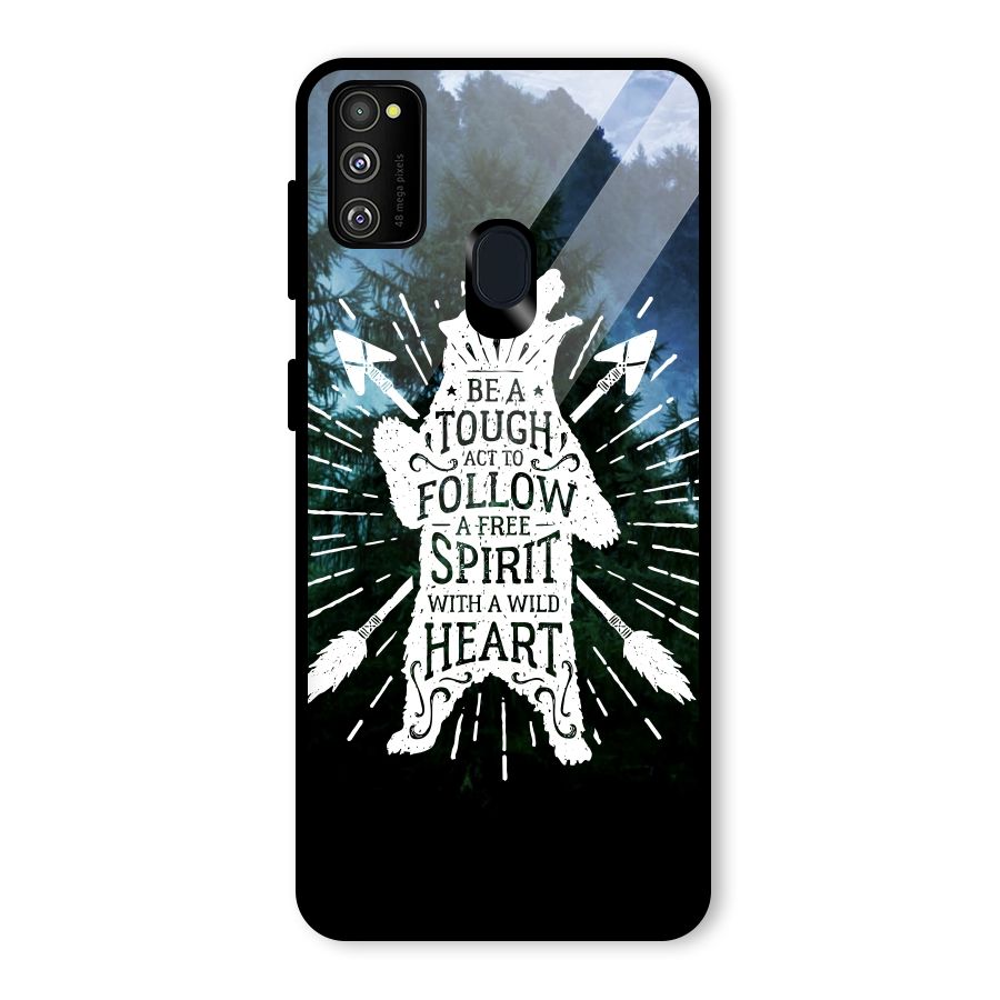 Follow Spirit Heart Glass Back Case for Galaxy M30s