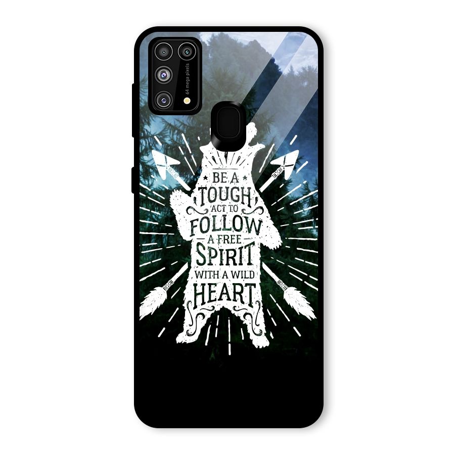 Follow Spirit Heart Glass Back Case for Galaxy M31