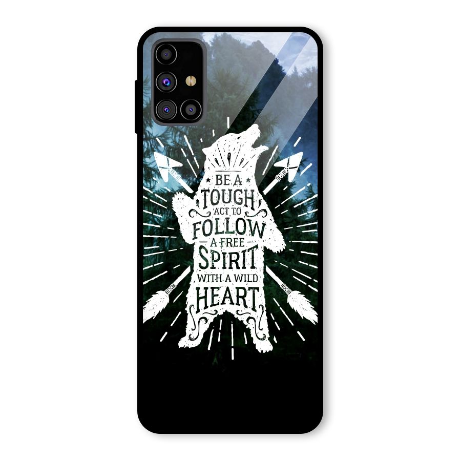 Follow Spirit Heart Glass Back Case for Galaxy M31s
