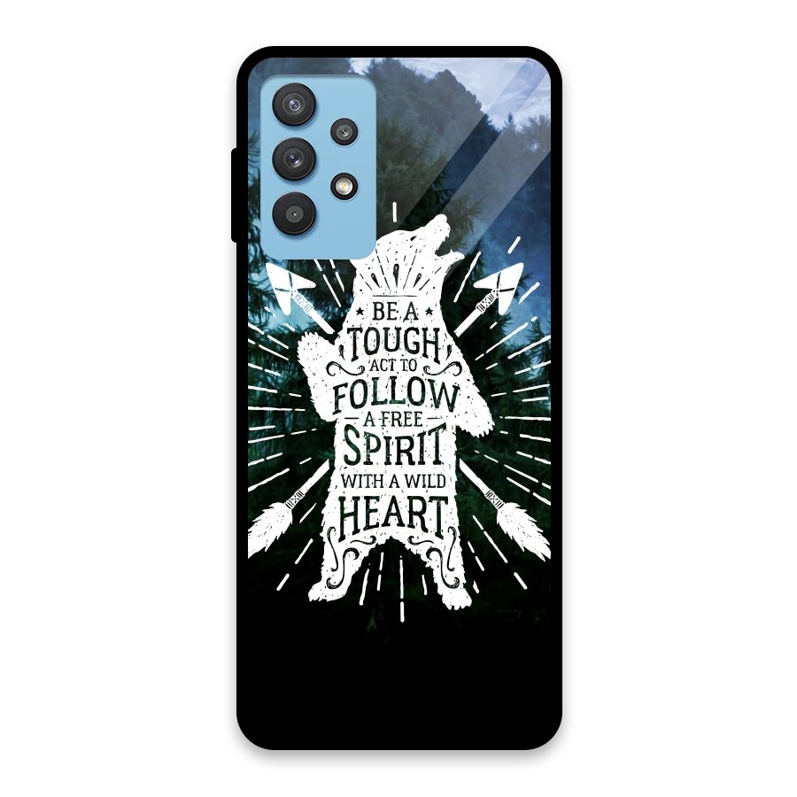 Follow Spirit Heart Glass Back Case for Galaxy M32 5G