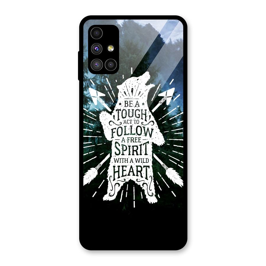 Follow Spirit Heart Glass Back Case for Galaxy M51