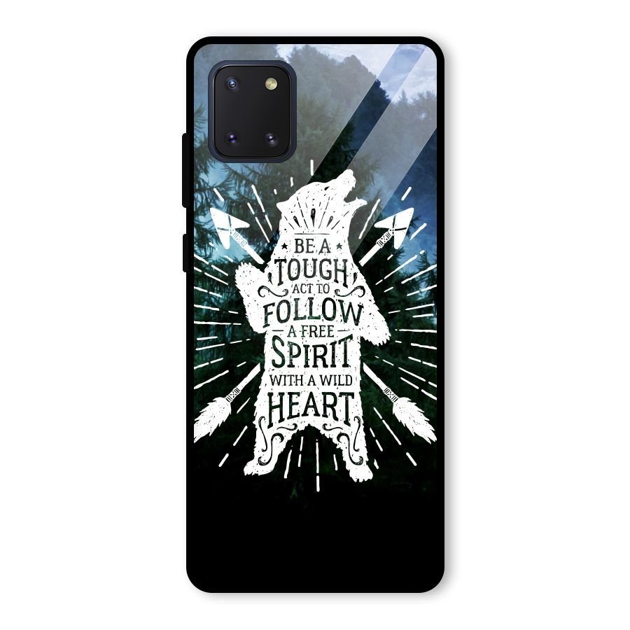 Follow Spirit Heart Glass Back Case for Galaxy Note 10 Lite