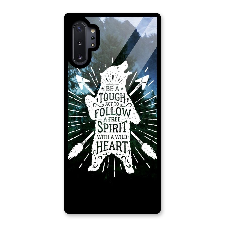 Follow Spirit Heart Glass Back Case for Galaxy Note 10 Plus